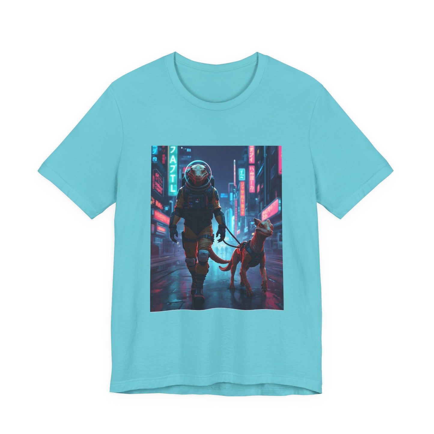 Astronaut & Dog Neon City T-Shirt