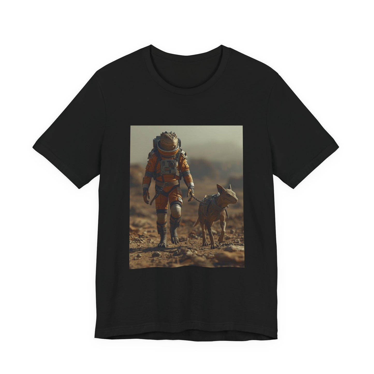Astronaut & Dog Graphic Tee - Sci‑Fi Space Exploration T-Shirt
