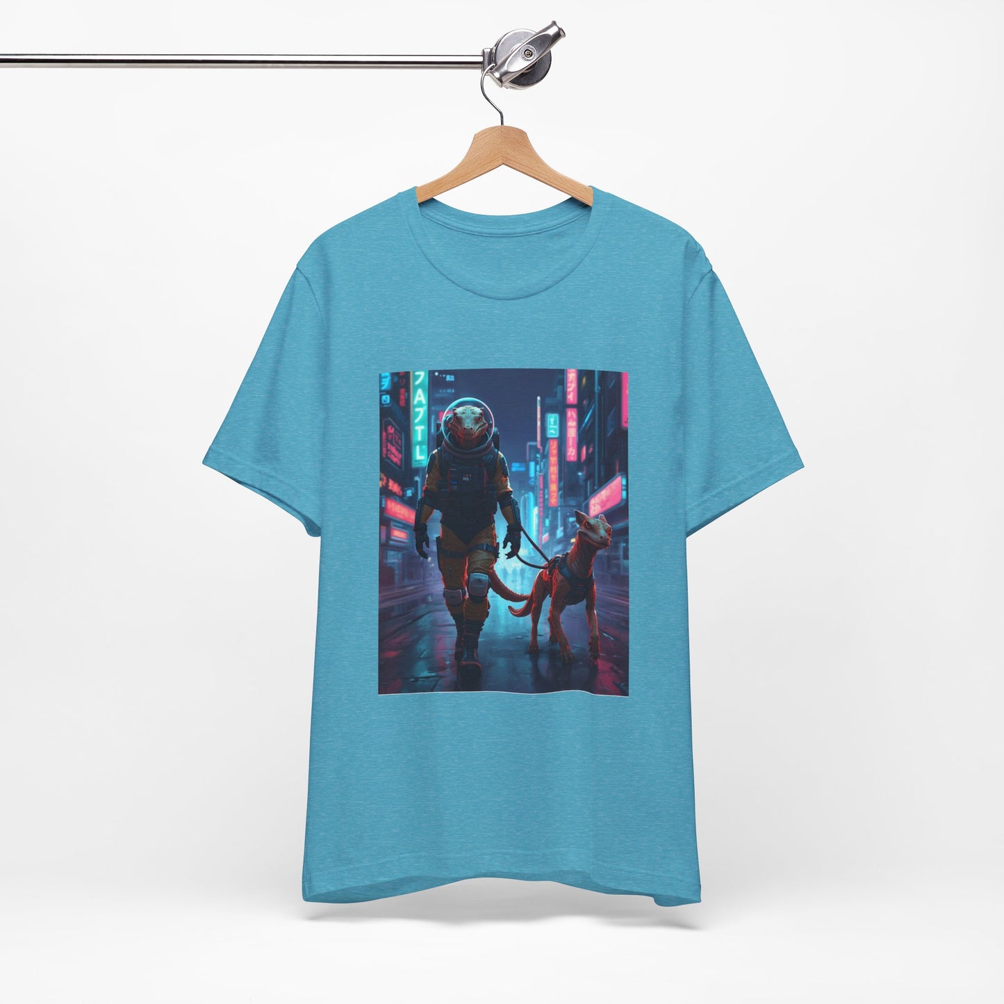 Astronaut & Dog Neon City T-Shirt
