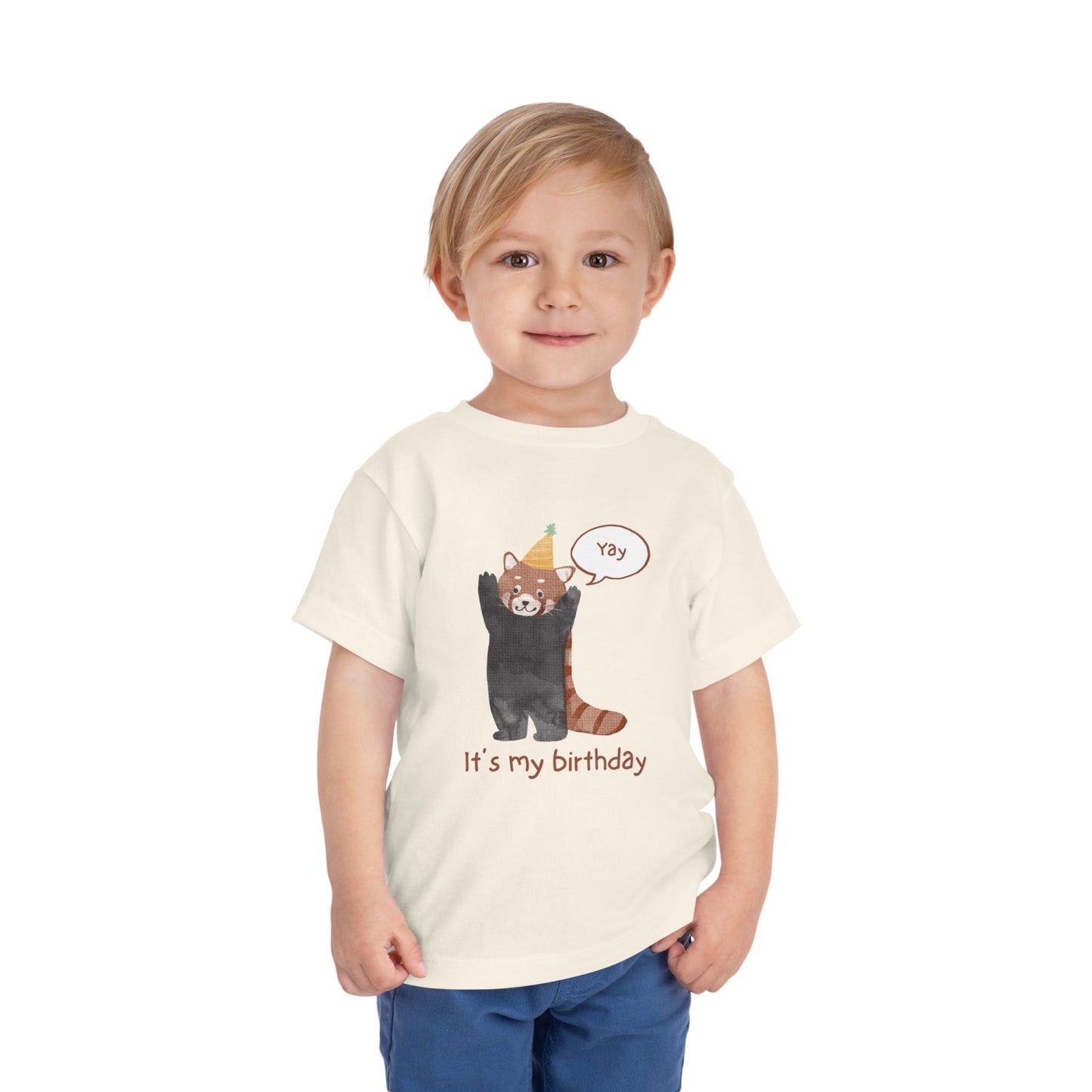 Toddler Tee — Cute Party Raccoon "It’s My Birthday"