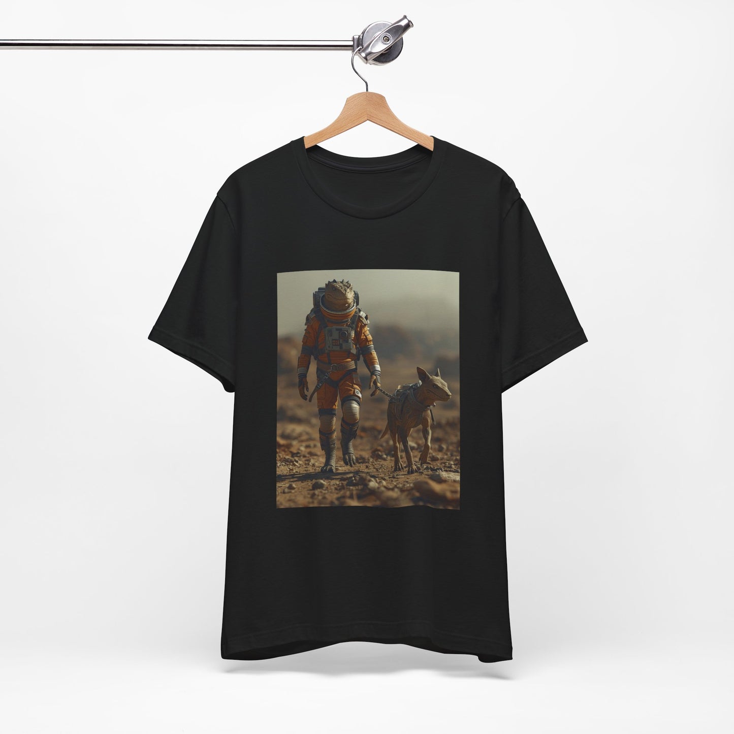 Astronaut & Dog Graphic Tee - Sci‑Fi Space Exploration T-Shirt
