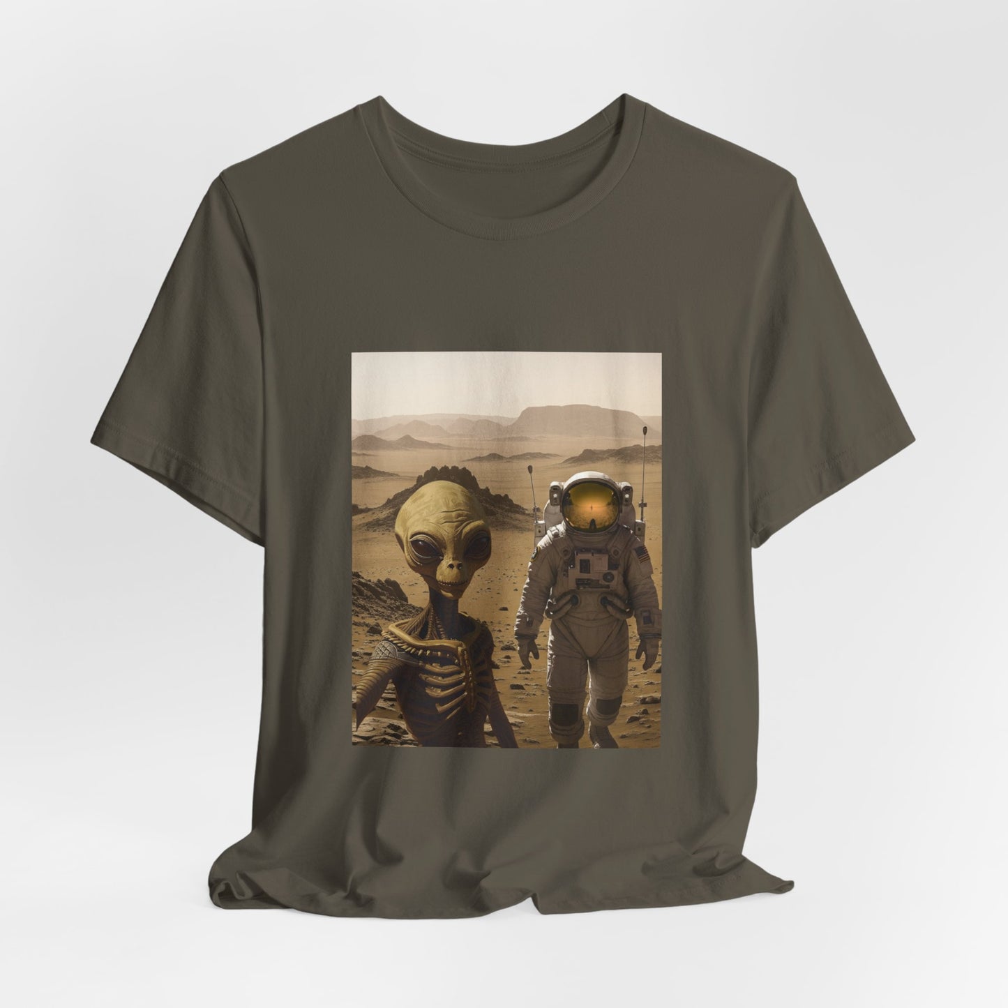 Alien Encounter Astronaut T‑Shirt — Retro Sci‑Fi Space Tee