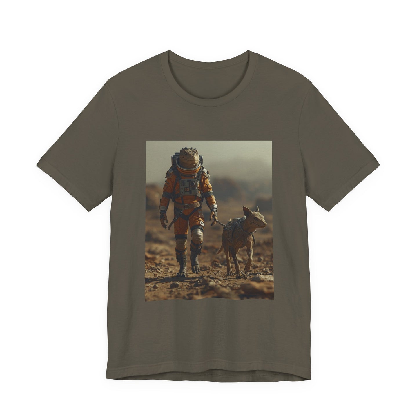Astronaut & Dog Graphic Tee - Sci‑Fi Space Exploration T-Shirt