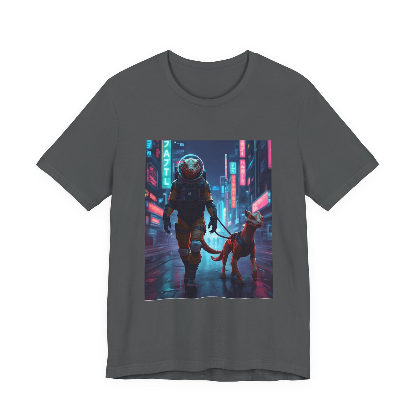 Astronaut & Dog Neon City T-Shirt