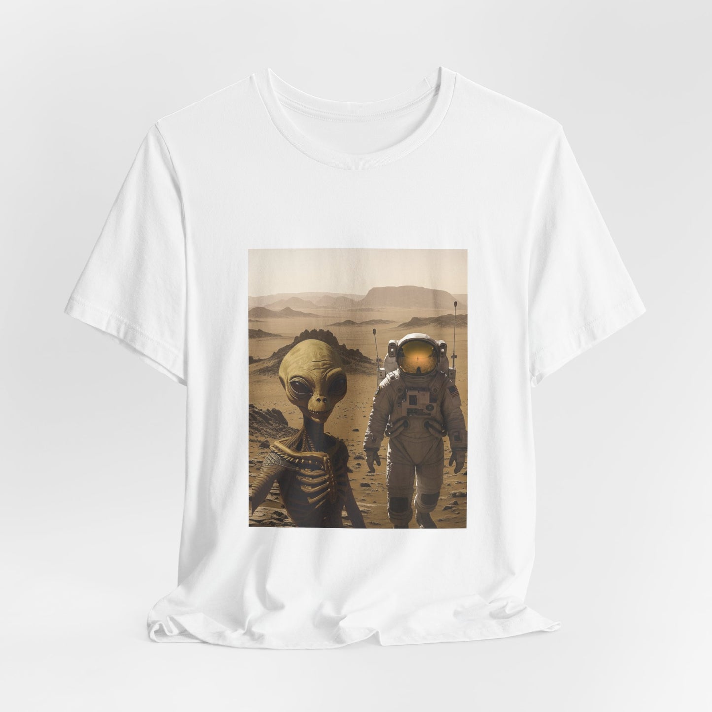 Alien Encounter Astronaut T‑Shirt — Retro Sci‑Fi Space Tee