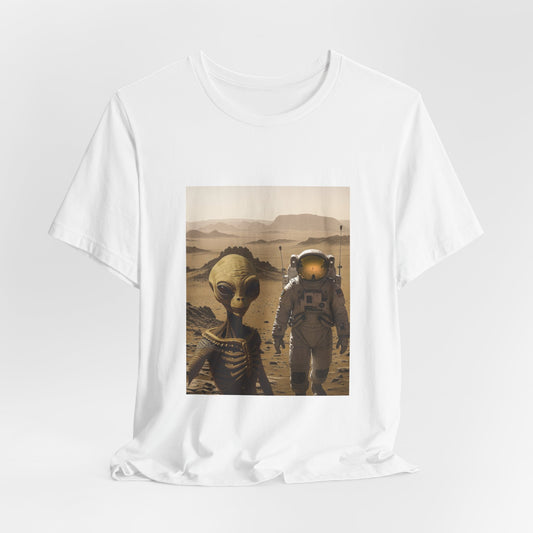 Alien Encounter Astronaut T‑Shirt — Retro Sci‑Fi Space Tee