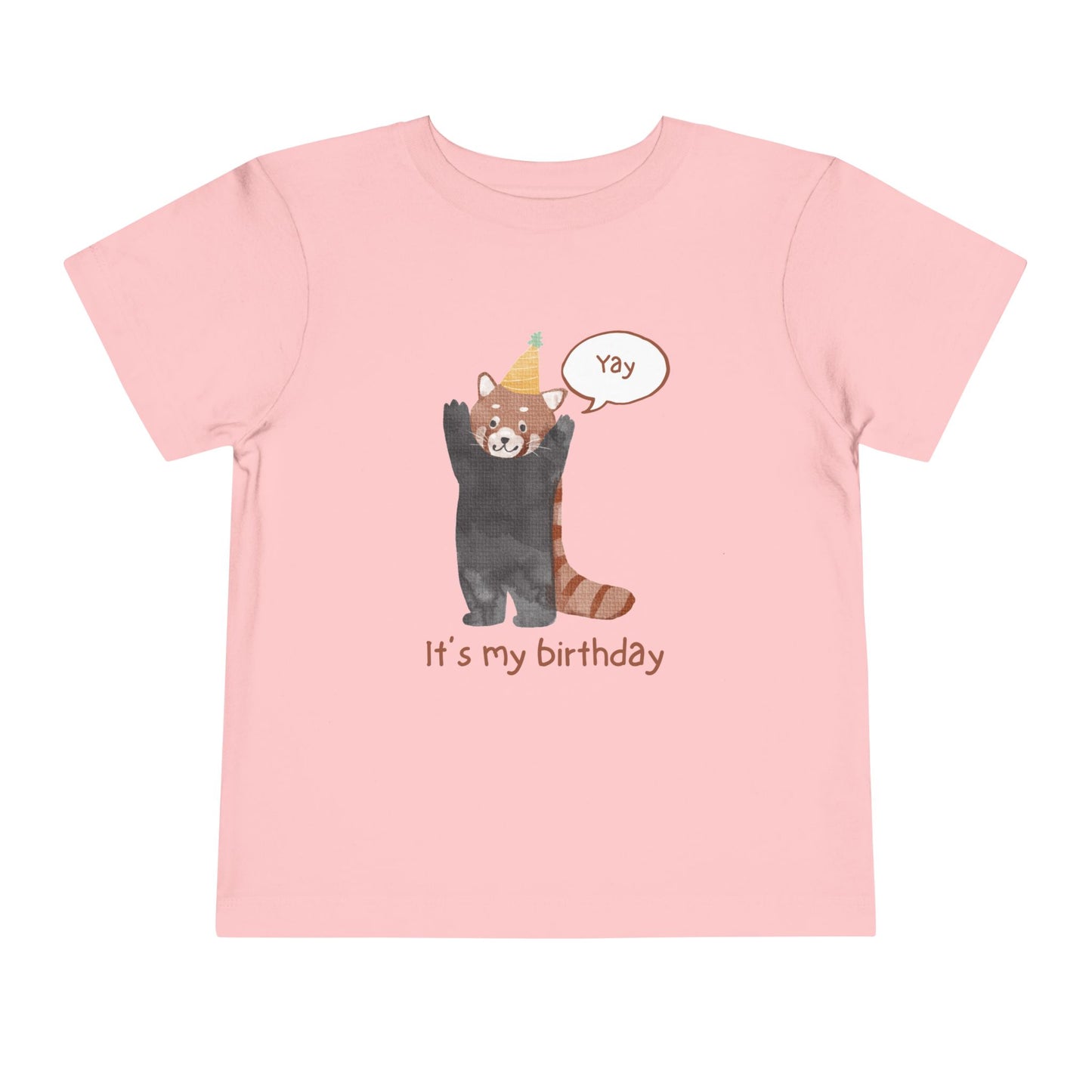 Toddler Tee — Cute Party Raccoon "It’s My Birthday"