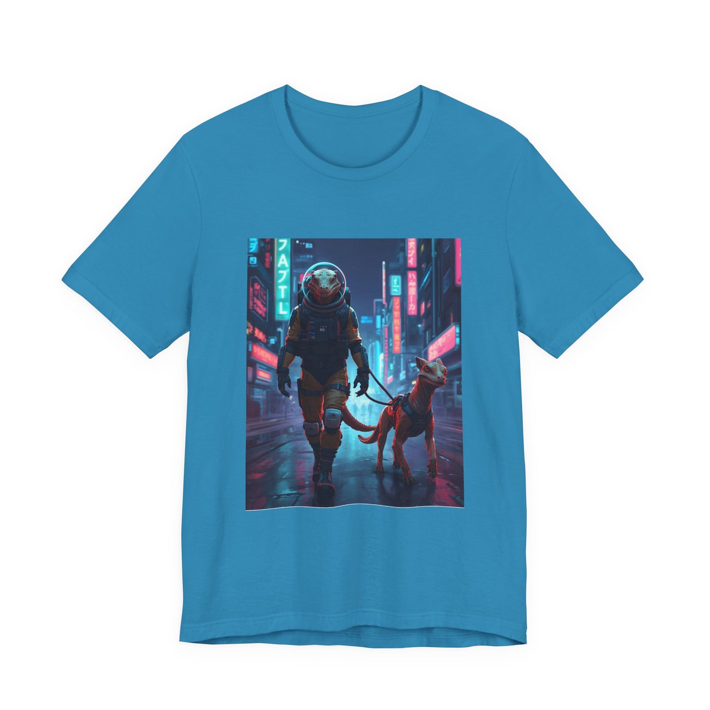 Astronaut & Dog Neon City T-Shirt