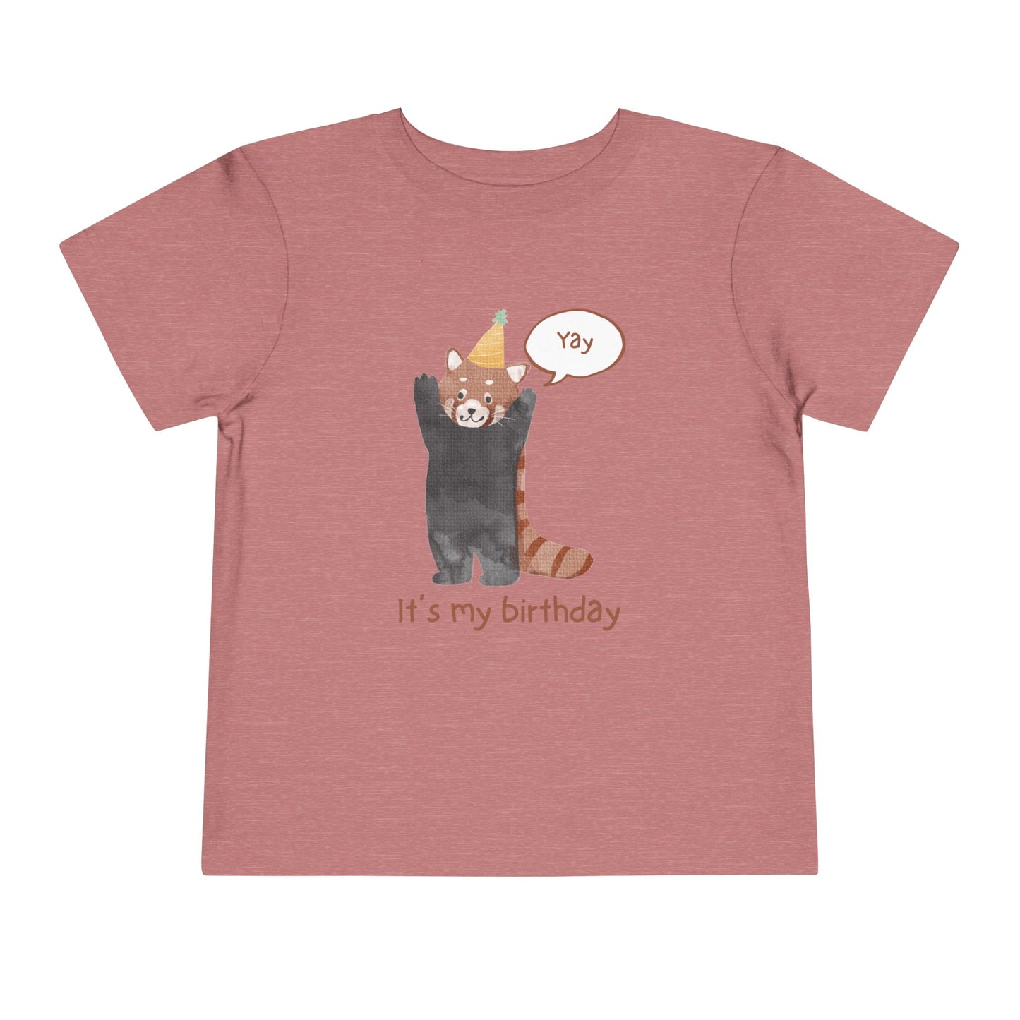 Toddler Tee — Cute Party Raccoon "It’s My Birthday"